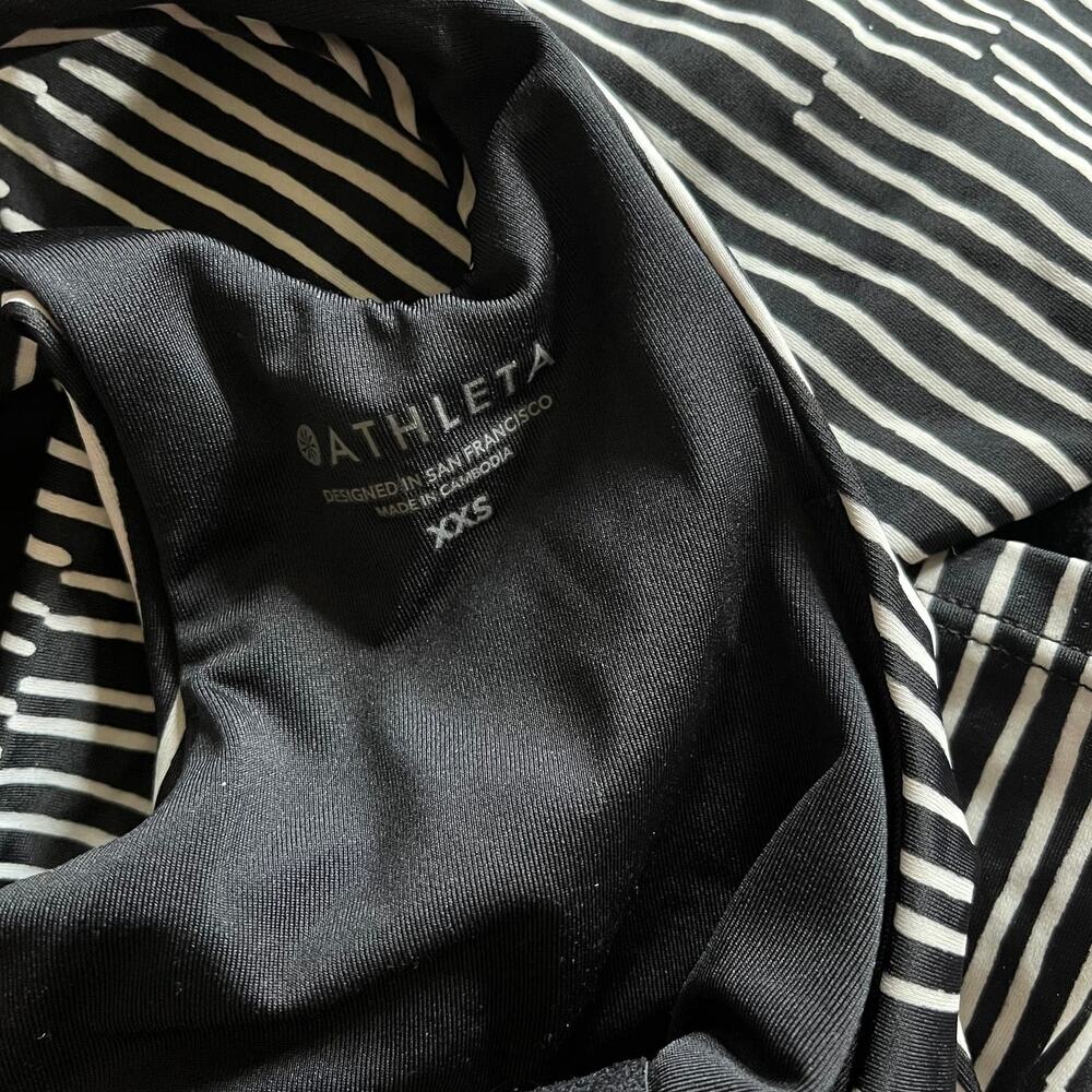 Athleta A-C Conscious Crop Printed Bikini Top Size XXS - Picture 5 of 6